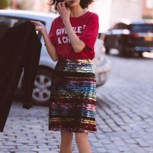 NWT Moulinette soeurs sequin skirt